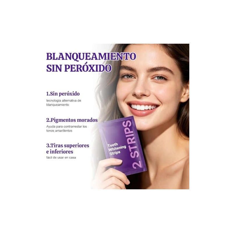 ZYJXLY 42 Piezas Tiras Blanqueadoras Dientes,Blanquear los Dientes