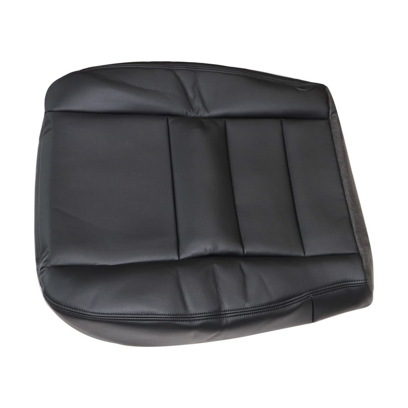 Priprilod Black Leather Driver Side Bottom Replacement Seat Cover Compatible