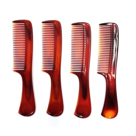Maple Dressing Detangling Handle Printed Hair Comb Combo Set for Men,Women Shell Multicolour, Pack of 4