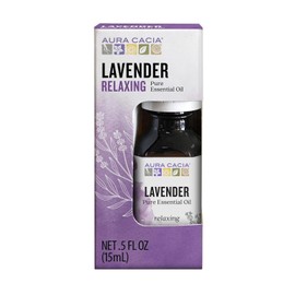 Aura Cacia Aura Cacia 100% Pure Lavender Essential Oil, 0.5 fl. oz, Calm Relaxing Aroma, Therapeutic Grade, Ethically Sourced Lavender