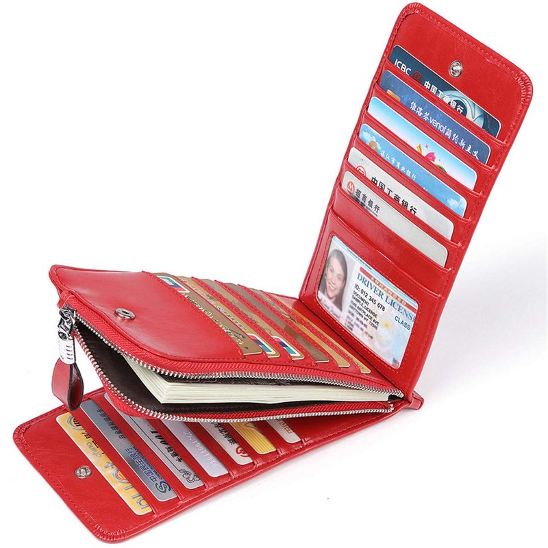 Huztencor Bifold Wallet, 26 Card Storage Capacity, Unisex, Magnetic Card