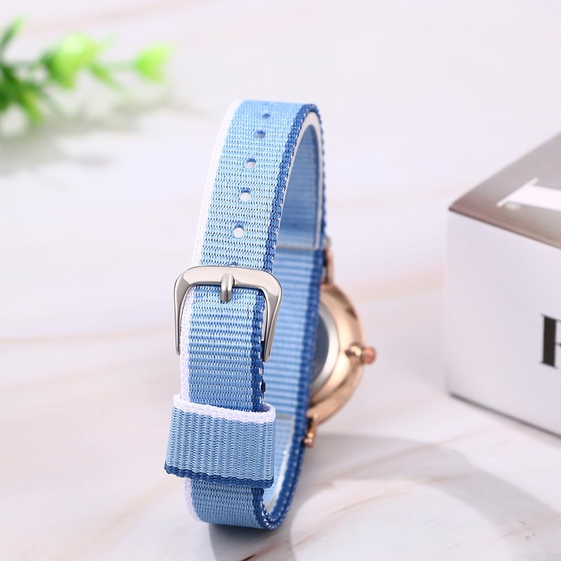 腕時計 レディース ブレスレット セット キャンバスベルト: 編み込み 可愛い おしゃれ アナログ表示 防水