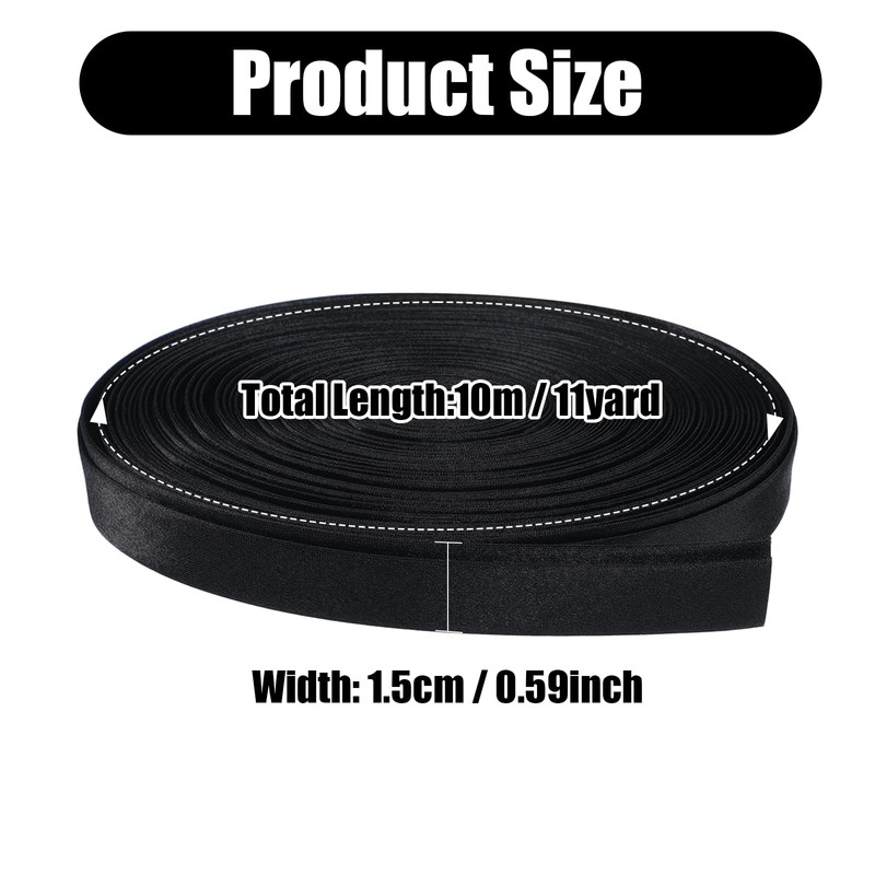Nylon Webbing Strap, 3/8 Inch Heavy Duty Black Nylon Webbing