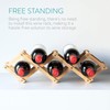 Navaris Bamboo Wine Rack - Foldable Free Standing Wine Rack