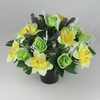 Just Because Flowers Spring Artificial/Silk Flower Arrangement in Grave Pot,