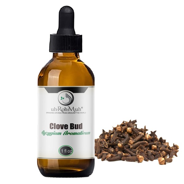 uh*Roh*Muh Pure Organic Clove Bud Essential Oil - Captivating Spicy Aroma - USDA Certified Organic Essential Oil - Perfect for Aromatherapy and Candles - Sourced from Sri Lanka 1oz
