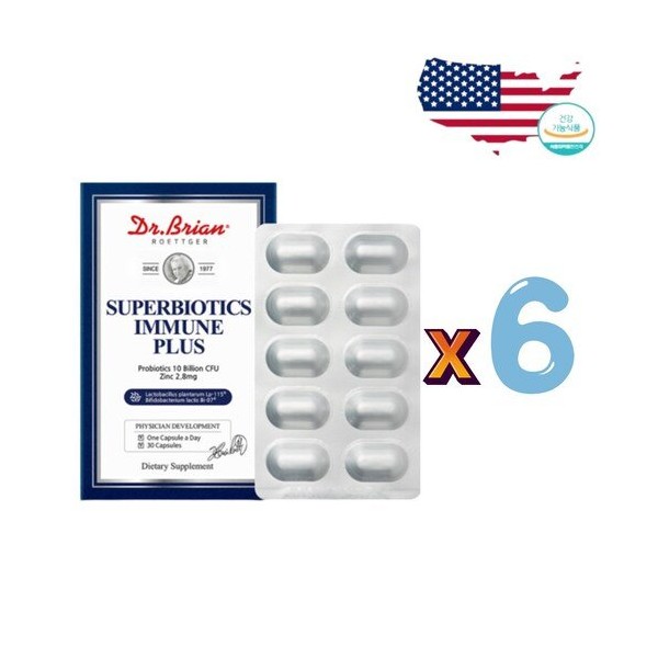 [On Sale] American Doctor&#39;s Superbiotics Immune Plus Lactobacillus Proliferation for Smooth Bowel Movement (6 30 Capsules) 6-month supply / [온세일]미국산 닥터 슈퍼바이오틱스 이뮨플러스 유산균증식 원활한 배변활동(30캡슐6개)6개월분