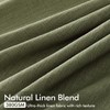 MIULEE Olive Green Pinch Pleated Linen Curtains 96 Inches Long