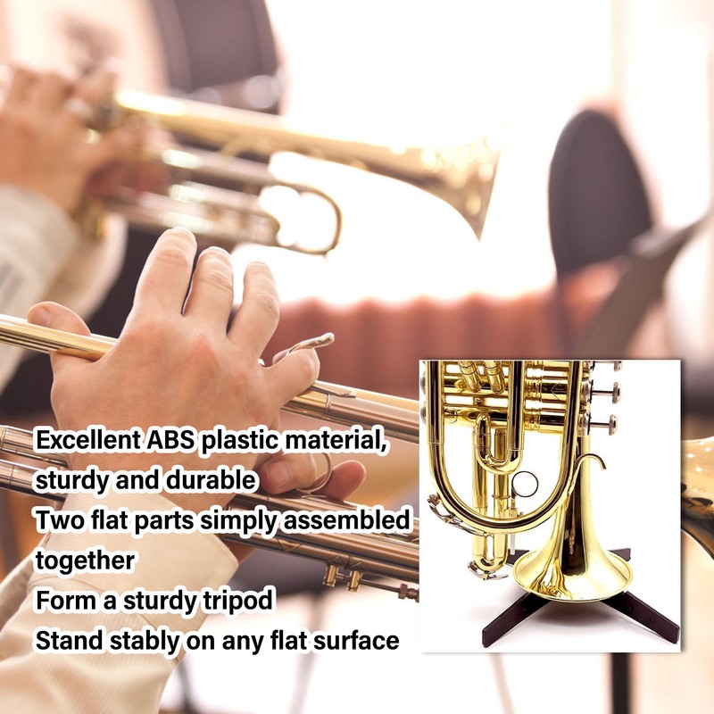 Portable Trumpet Stand Detachable Tripod Holder ABS Plastic for Cornet