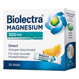 Biolectra Magnesium 300 mg Direct Orange Pellets, 20 pcs sticks