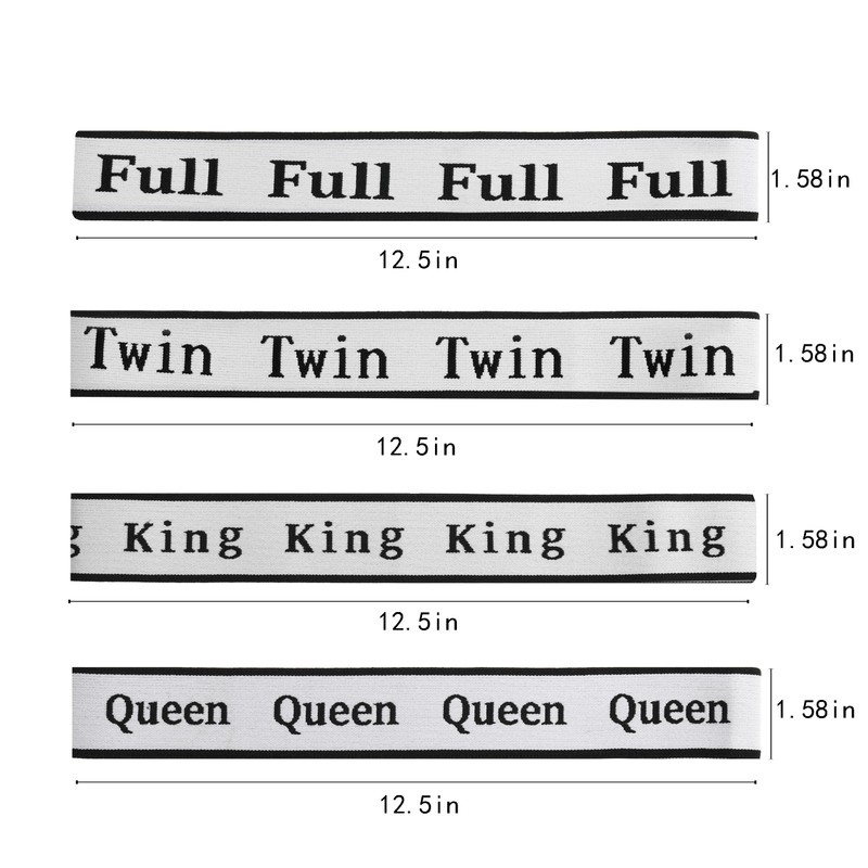 4Pcs Bed Sheet Organizer Bands Sheets Labels for Elastic Bedding