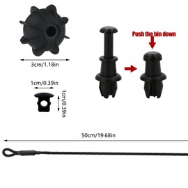 Demarsen Pack of 2 retaining straps, parcel rack, car universal retaining straps, strap holder for the boot, boot cover for VW Golf 6 5 4 MK6 GTI R20 cable length 50 cm