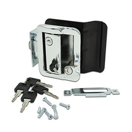RV Travel Trailer Entry Door Lock Polar Chrome Paddle Deadbolt