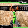 AUTOSwpozo 8-Pack Heavy Duty E-Track Shovel/Tool Hanger, Spades, Rakes, Workshop,