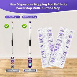 25 Pack Power Mop Pad Refills for PowerMop Multi-Surface Mop, Powermop Multi-Surface Mop Pad Replacement Kit