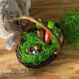 Mrs Fizz Shredded Paper Gift Basket Filler Recycled Raffia Easter Grass for Boxes and Bags (2 LB) Lime
