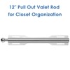 FIRJOY Valet Rod for Closet Pull Out (Silver)