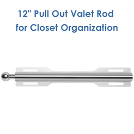 FIRJOY Valet Rod for Closet Pull Out (Silver)