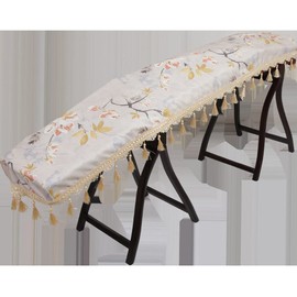 SUNSURE Guzheng Dust Cover Universal Chinese Zither Cover Premium Cloth Art Guzheng Piano Cover Musical Instrument Accessories for Guzheng Guqin Piano Keyboard (Print Flower 3)