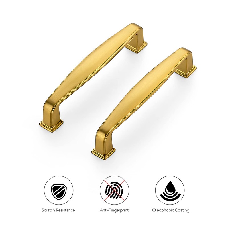 Ravinte 20 Pack Solid 3-3/4 Inch Cabinet Handles - Brushed