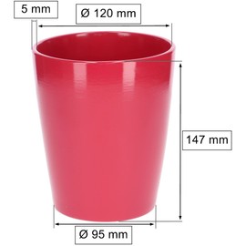 KOTARBAU® Ceramic Flower Pot Planter for Orchids Height 150 mm Diameter 120 mm Pink