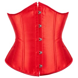 Alivila.Y Fashion Womens Plus Size Vintage Underbust Waist Training Corset 2686A-Red-3XL