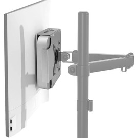 Mac Mini Monitor Vesa Mount, IFCASE Aluminum Material Behind Monitor, Monitor Arm VESA Mount Holder for Mac Mini 2010 to 2023 M2 Pro (Silver)