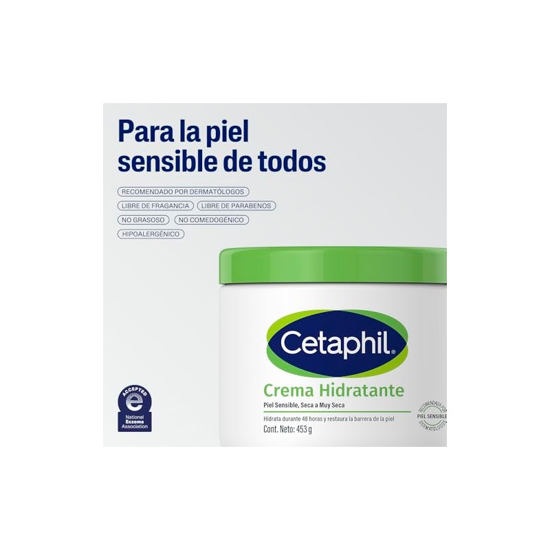 Cetaphil Crema Hidratante 453 Restablece Barrera Natural Piel Semana Recomendada