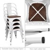 Furmax Metal Dining Chair Indoor-Outdoor Use Stackable Chic Dining Bistro