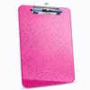 Pink Glitter Clear Clipboard,Cute Nursing Clip Boards with Pen Holder