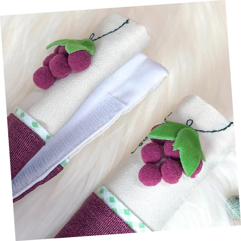 KOMBIUDA Set of 2 Floral Printed Refrigerator Door Handle Covers