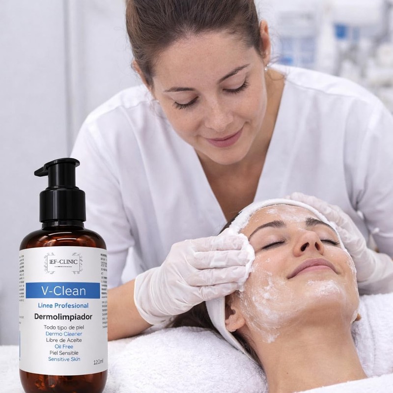 V-Clean Dermolimpiador Facial Profesional, Limpieza Profunda, Libre de Aceite, para