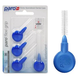 Paro Swiss FlexiGrip, X-Fine, Blue, Cylindrical, 3 Mm, 4 Pcs. 6 Pack