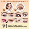 MIYADIVA Magnifying Mirror with Light, Double Sided 30X/1X Lighted Travel