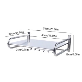 NOT INCLUDE Stainless Steel Microwave Oven Rack Wall-Mount Kitchen Shelf Shelves Counter New