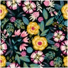 HAOKHOME Peel and Stick Floral Wallpaper Boho Black/Yellow/Fuchsia/Green Removable Wall