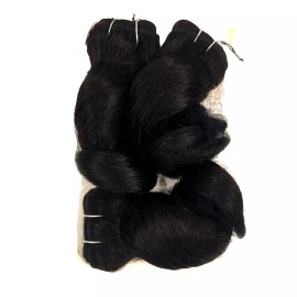 Hair Time  8" Loose Wave sew in 3 Bundle 100% Select Human Indian Hair Blend Color 1B