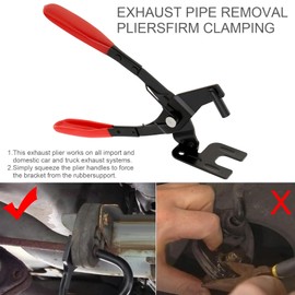 Omninmo Exhaust Hanger Removal Pliers Rubber Grommets Removal Muffler Rubber Hanger Pliers Exhaust Hanger Removal Pliers (1 pack exhaust plier)