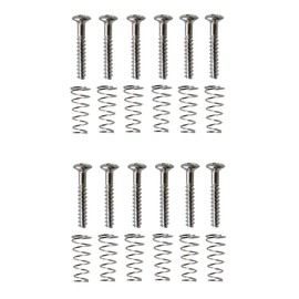 CCeCCe 12 Sets Single Coil Pickups Mounting Screw and Adjusting Spring Kit 20x3mm Mount Springs Screws for Fender Stratocaster Pickups Tele ST Strat Pickup Bass Guitar Neck/Middle/Bridge Humbucker