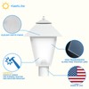 KastLite Outdoor Post Light Fixture, Fits 3" Lamp Post Outdoor