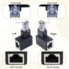 DKARDU 4Pcs Ethernet Adapter 90 Degree RJ45 Male to Female