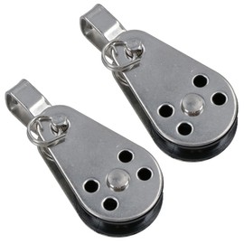 Pulley Block with Removable Pin and Bracket 26mm Diameter Stainless Steel 2pc