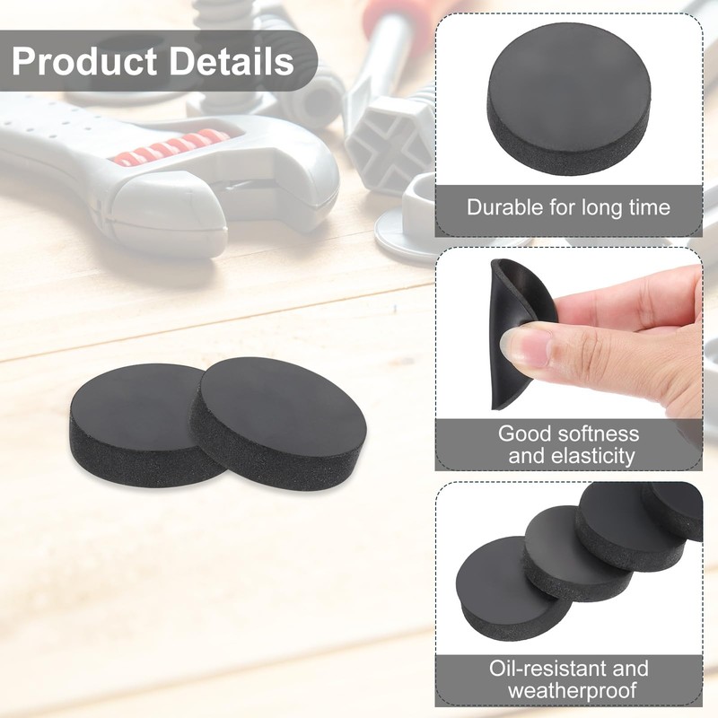 PATIKIL Rubber Solid Discs Washers, 20 Pcs 25mm OD x