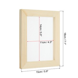 PATIKIL 7.1"x5.9" Wooden Paper Making Screen, Paper Making Mould Frame Papermaking Mould Deckle for DIY Paper Craft Dried Flower Handcraft, Natural Color