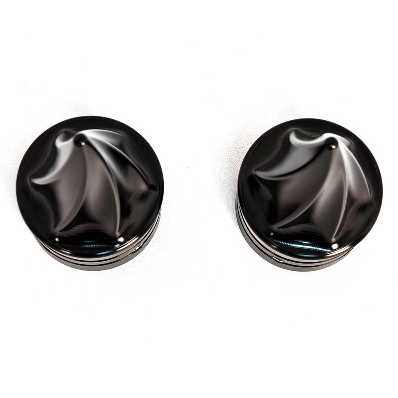 Lynlane 1 Pair Twisted Front Wheel Axle Nut Covers Conical