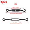 Antrader M4 Hook and Eye Turnbuckle,4Pcs M4 Stainless Steel 304