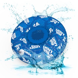 Bud Light Bluetooth Pool Floatie Speaker - Portable Bluetooth Speaker - Water Resistant - Air Pump Included - Drink Holder