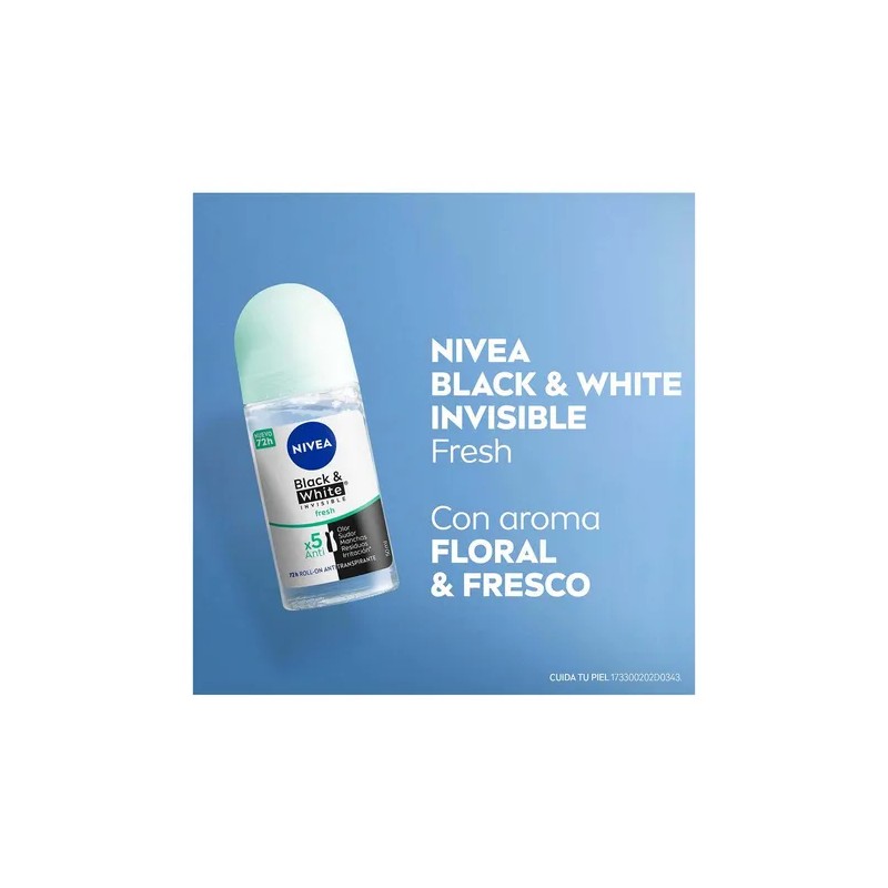 NIVEA Desodorante Black&White Fresh Roll On 50ml