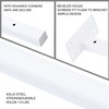 DOMI PRO 12inch/30cm Industrial White Thicken Floating Shelf Brackets Retro