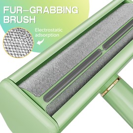 SWIFTIRON Roller Pet Hair Removal Device and Reusable Cotton Plush Roller Cat and Dog Hair Removal Device, Suitable for Furniture, Sofas, Carpets, Clothing, and Bedding (Green)